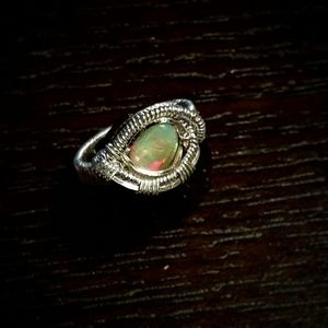 Opal Wire Wrapped Ring